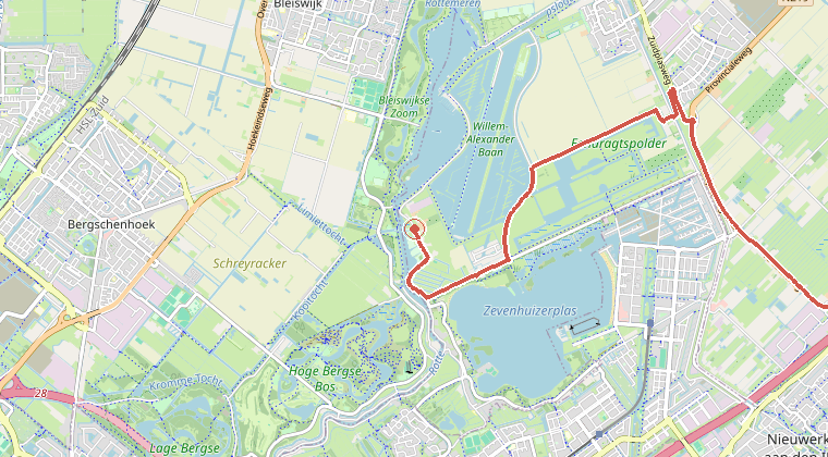 Kaart van de omgeving van de melding