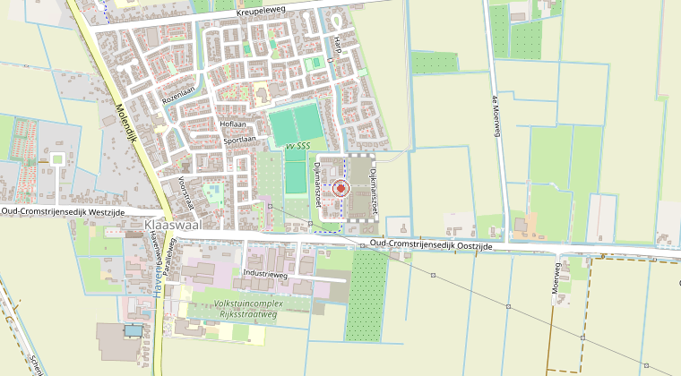 Kaart van de omgeving van de melding