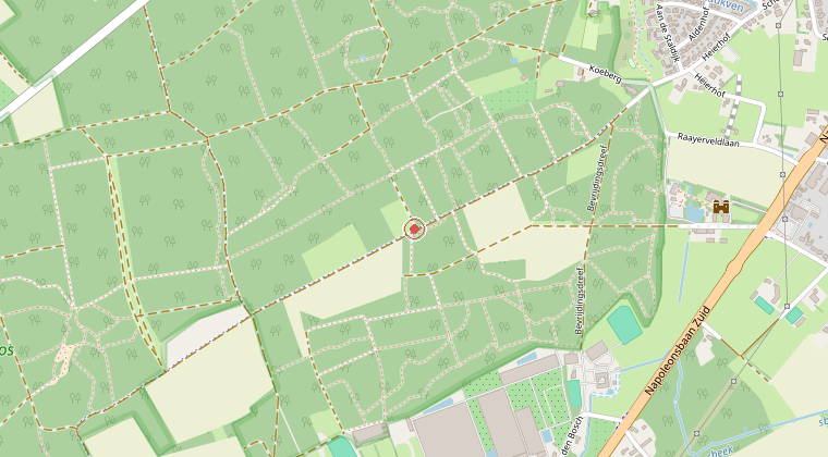 Kaart van de omgeving van de melding