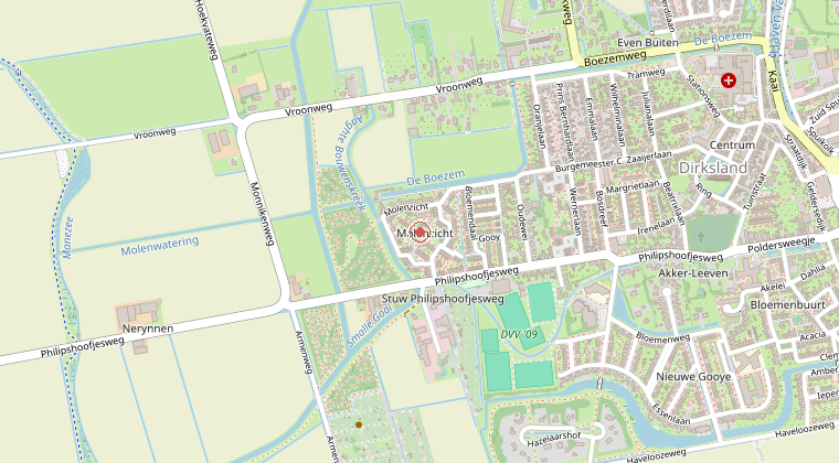 Kaart van de omgeving van de melding