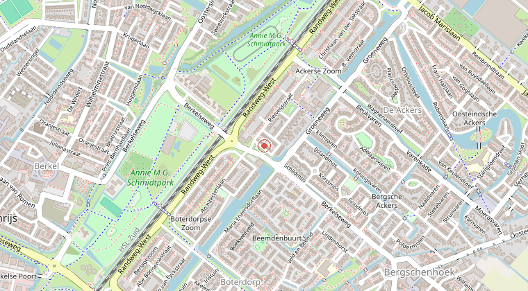 Kaart van de omgeving van de melding