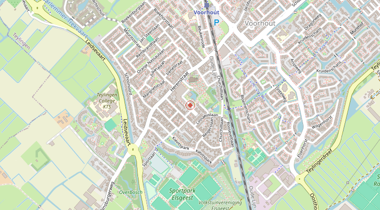 Kaart van de omgeving van de melding