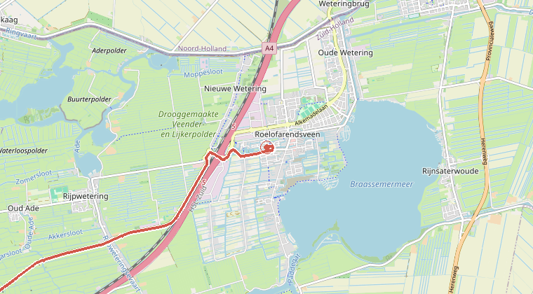 Kaart van de omgeving van de melding
