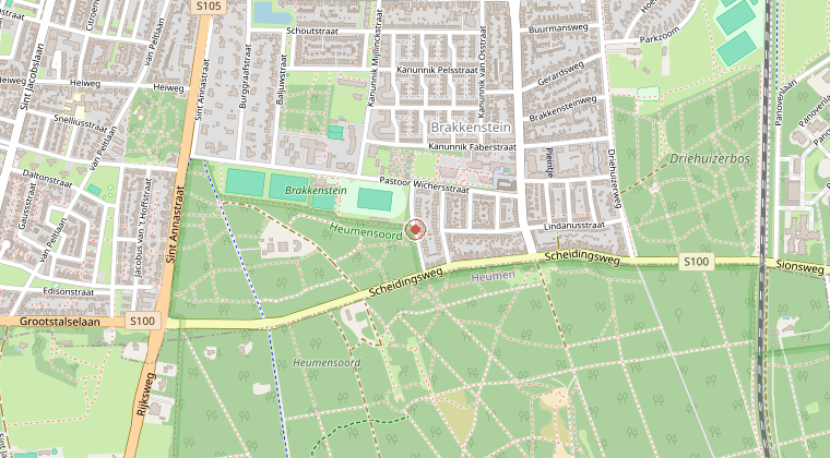 Kaart van de omgeving van de melding