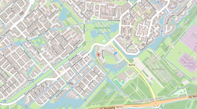 Kaart van de omgeving van de melding