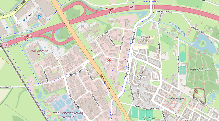 Kaart van de omgeving van de melding