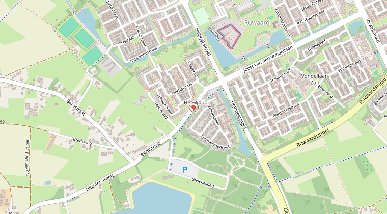 Kaart van de omgeving van de melding