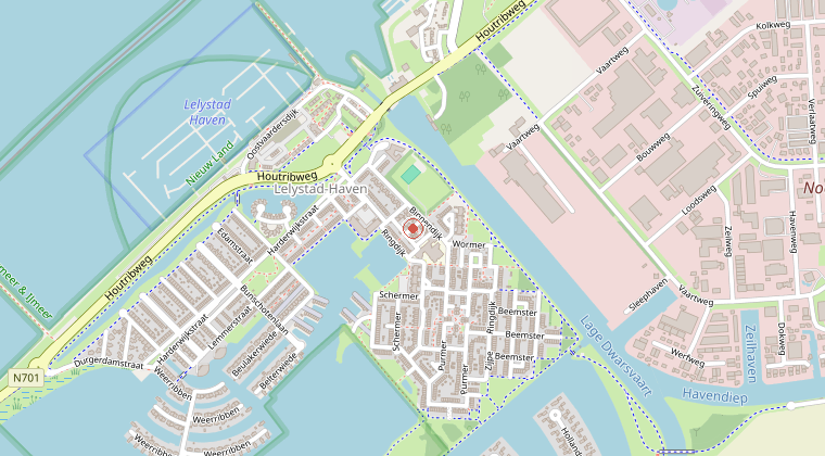 Kaart van de omgeving van de melding
