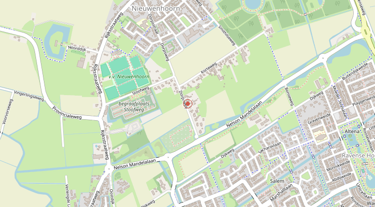 Kaart van de omgeving van de melding