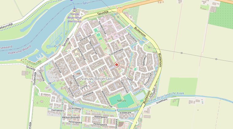 Kaart van de omgeving van de melding