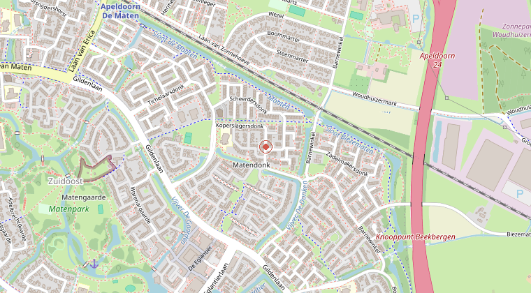Kaart van de omgeving van de melding