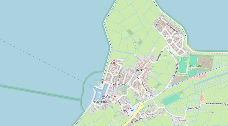 Kaart van de omgeving van de melding