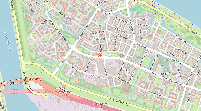 Kaart van de omgeving van de melding