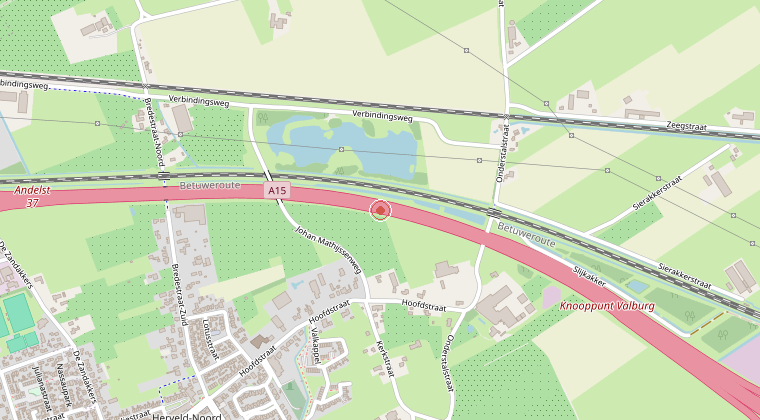 Kaart van de omgeving van de melding