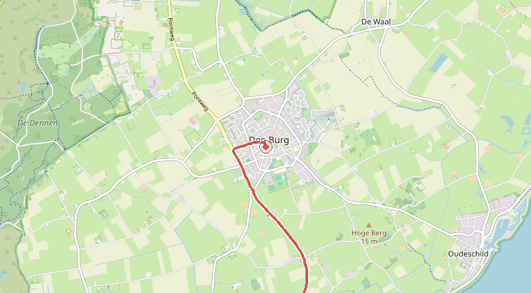 Kaart van de omgeving van de melding