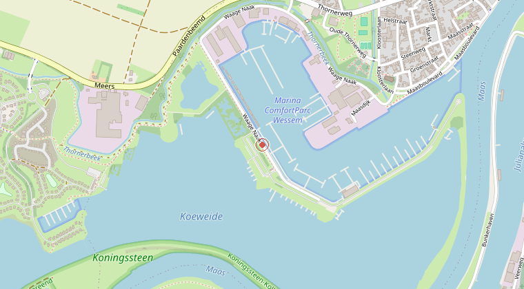 Kaart van de omgeving van de melding