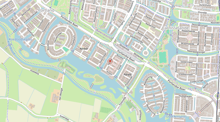 Kaart van de omgeving van de melding