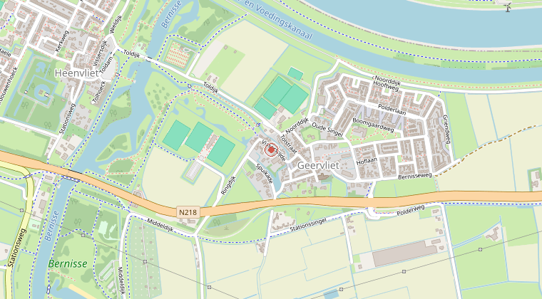 Kaart van de omgeving van de melding