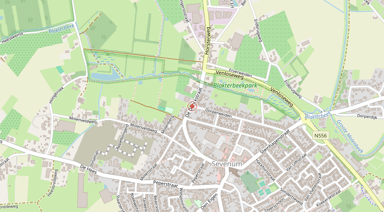 Kaart van de omgeving van de melding