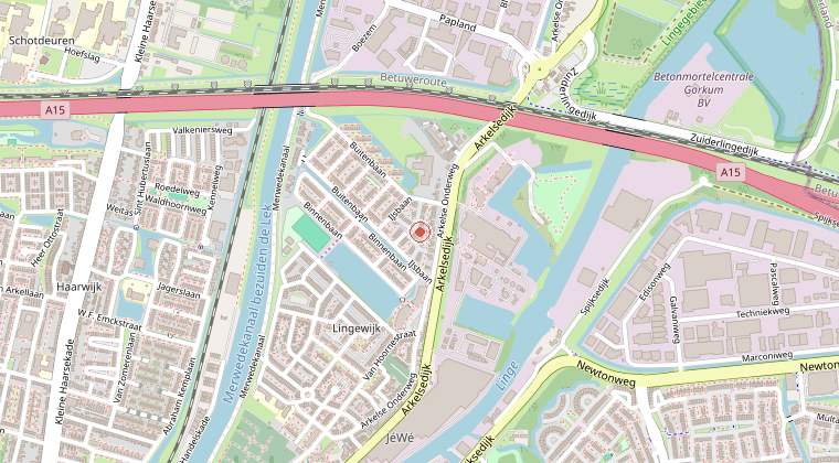 Kaart van de omgeving van de melding