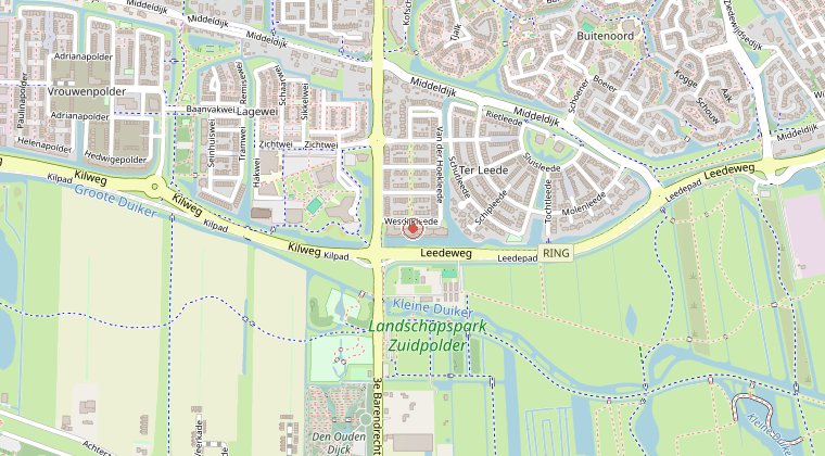 Kaart van de omgeving van de melding