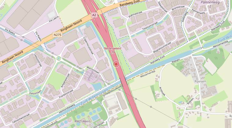 Kaart van de omgeving van de melding