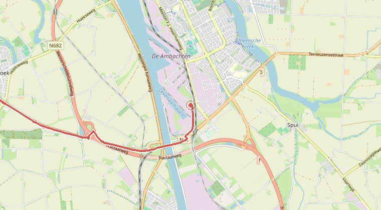 Kaart van de omgeving van de melding