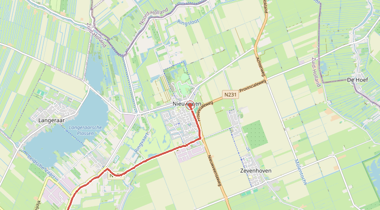 Kaart van de omgeving van de melding