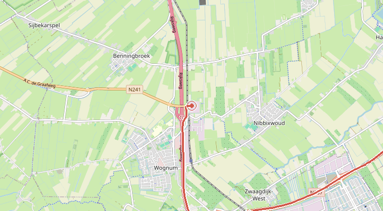Kaart van de omgeving van de melding