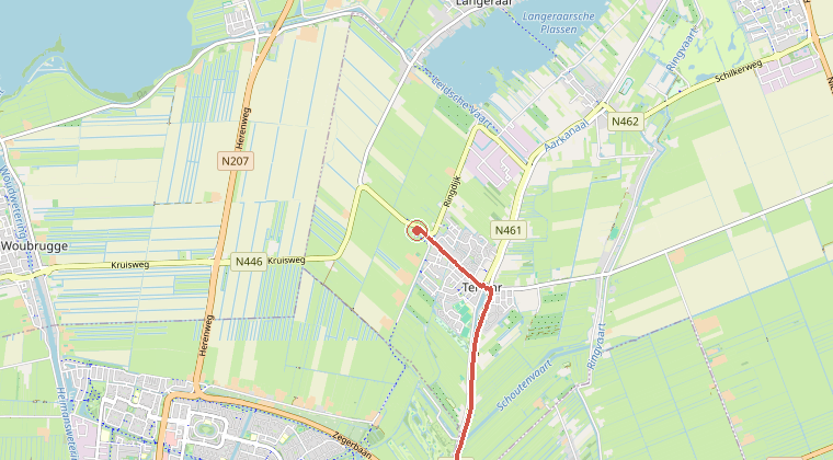 Kaart van de omgeving van de melding