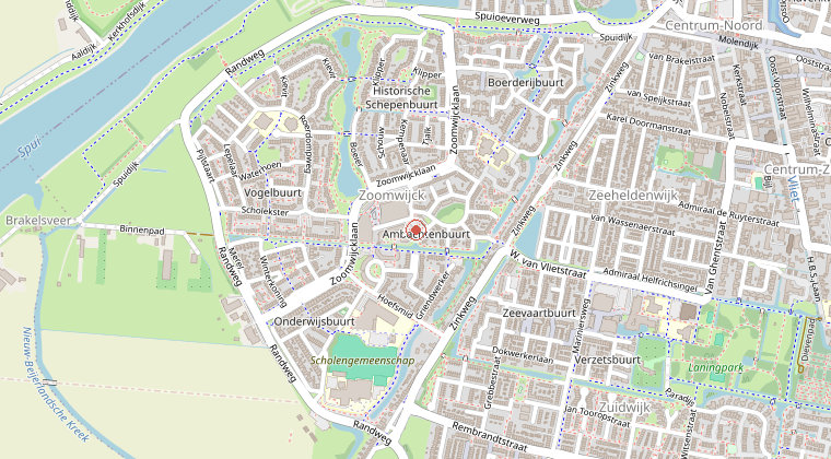Kaart van de omgeving van de melding