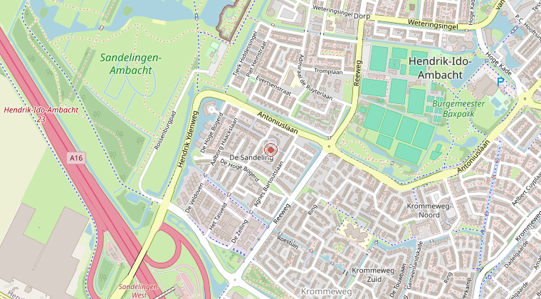 Kaart van de omgeving van de melding