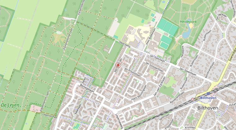 Kaart van de omgeving van de melding