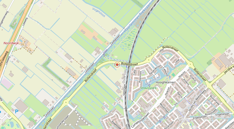 Kaart van de omgeving van de melding
