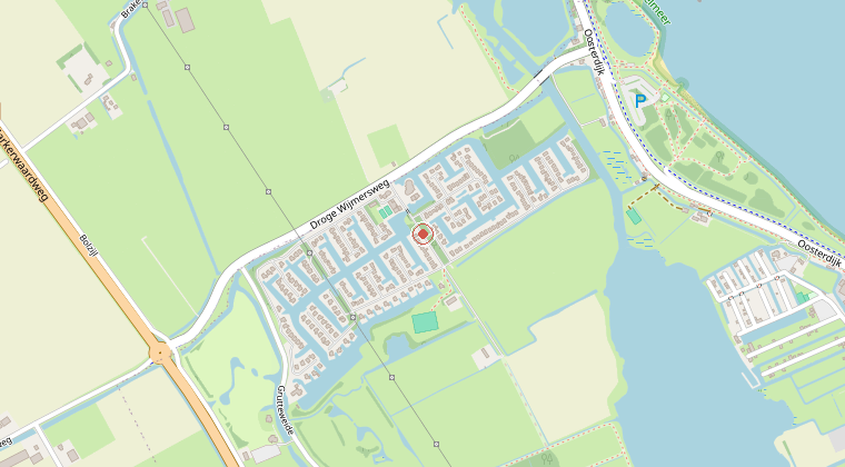 Kaart van de omgeving van de melding