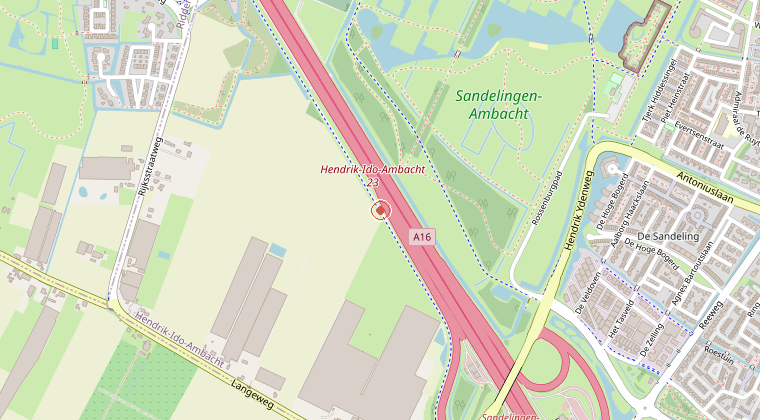 Kaart van de omgeving van de melding