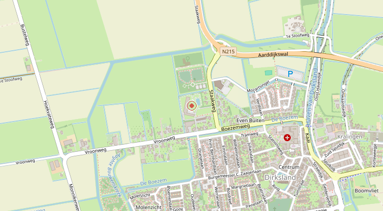 Kaart van de omgeving van de melding