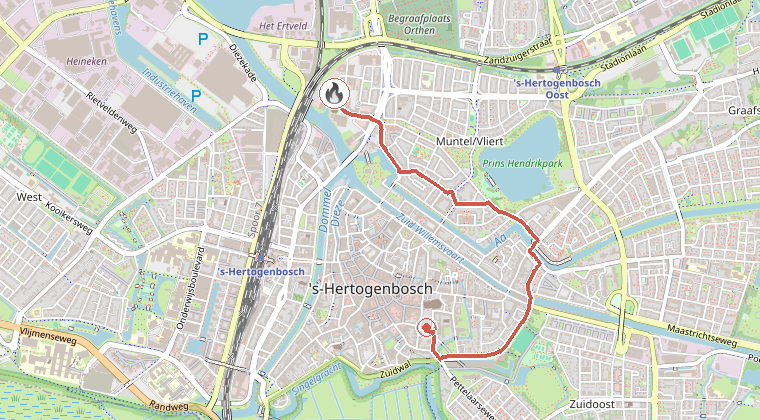 Kaart van de omgeving van de melding