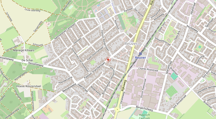 Kaart van de omgeving van de melding