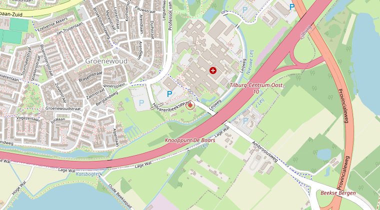 Kaart van de omgeving van de melding