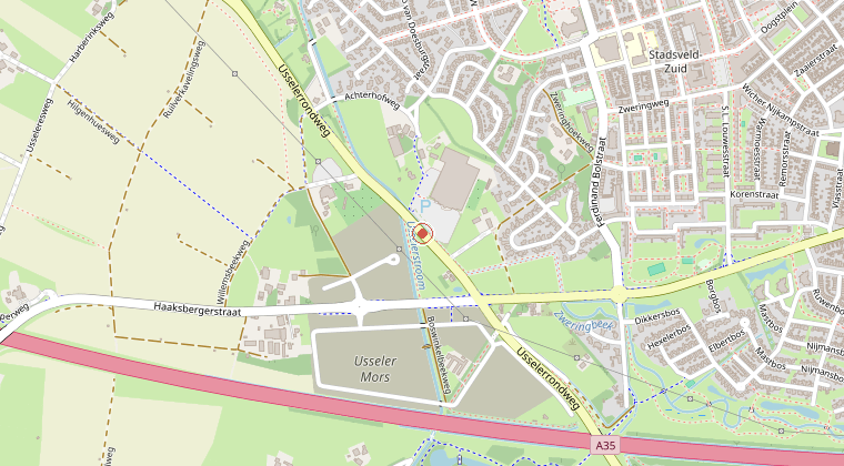 Kaart van de omgeving van de melding