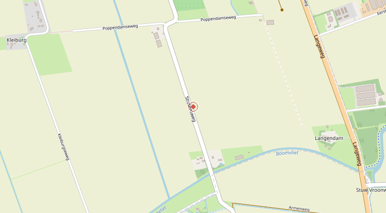 Kaart van de omgeving van de melding