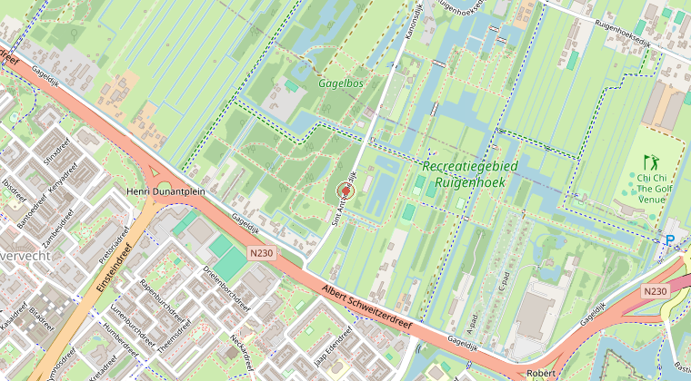 Kaart van de omgeving van de melding