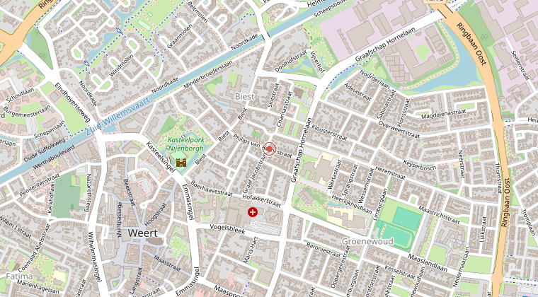 Kaart van de omgeving van de melding