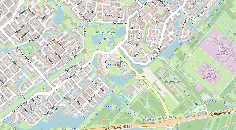 Kaart van de omgeving van de melding