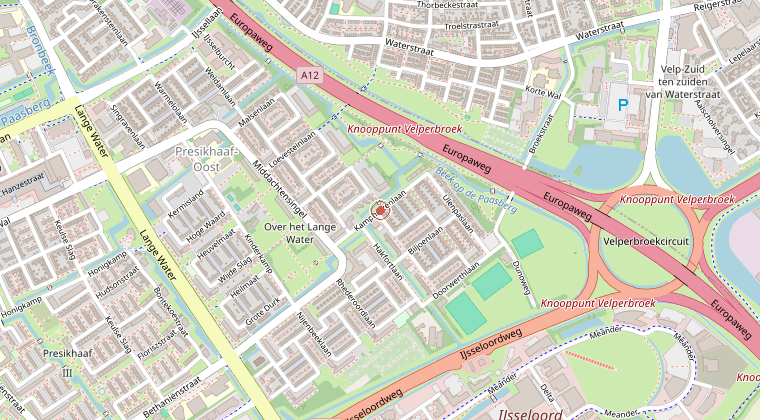 Kaart van de omgeving van de melding