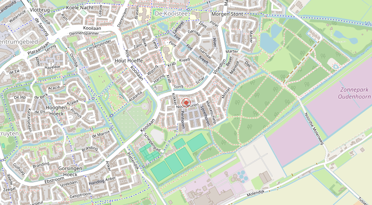 Kaart van de omgeving van de melding