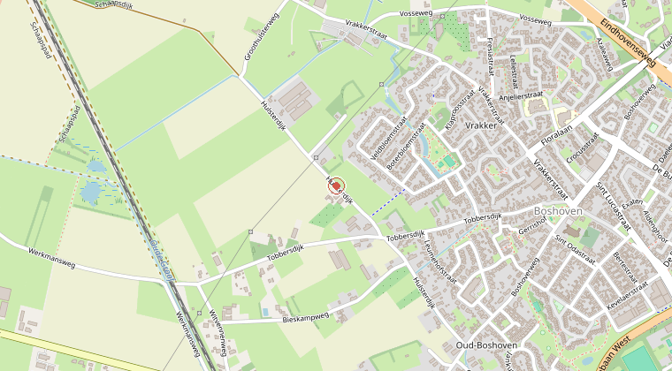 Kaart van de omgeving van de melding