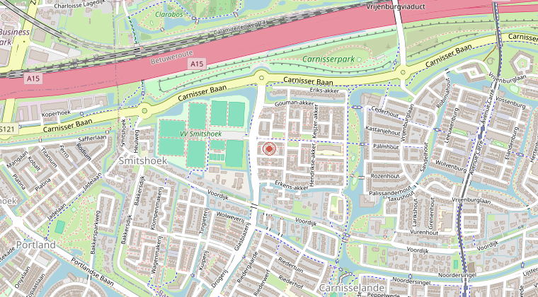 Kaart van de omgeving van de melding
