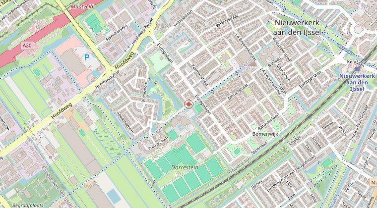 Kaart van de omgeving van de melding